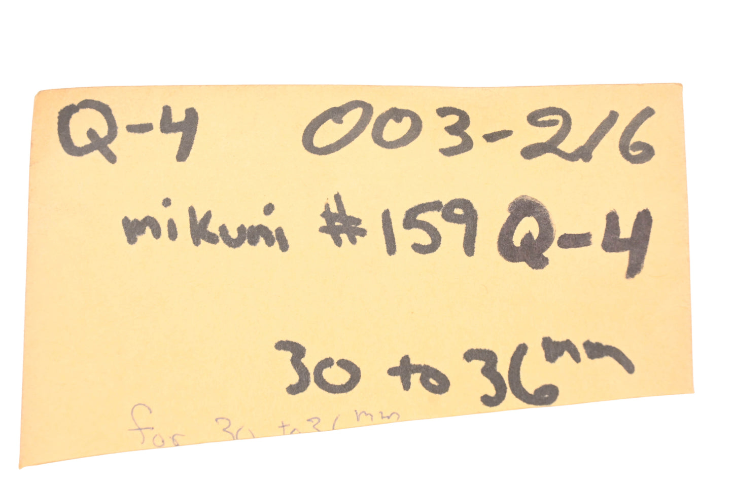Mikuni 159Q-4, 003-216, 159 Q-4 Needle Jet Nozzle NOS