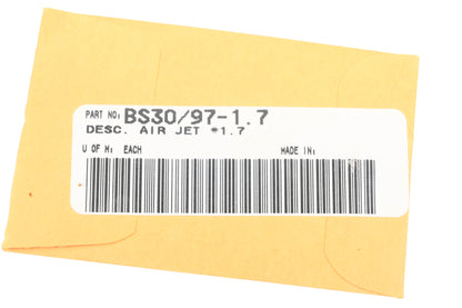 Mikuni BS30/97-1.7, 002-162, 002.162 Air Jet #1.7 NOS