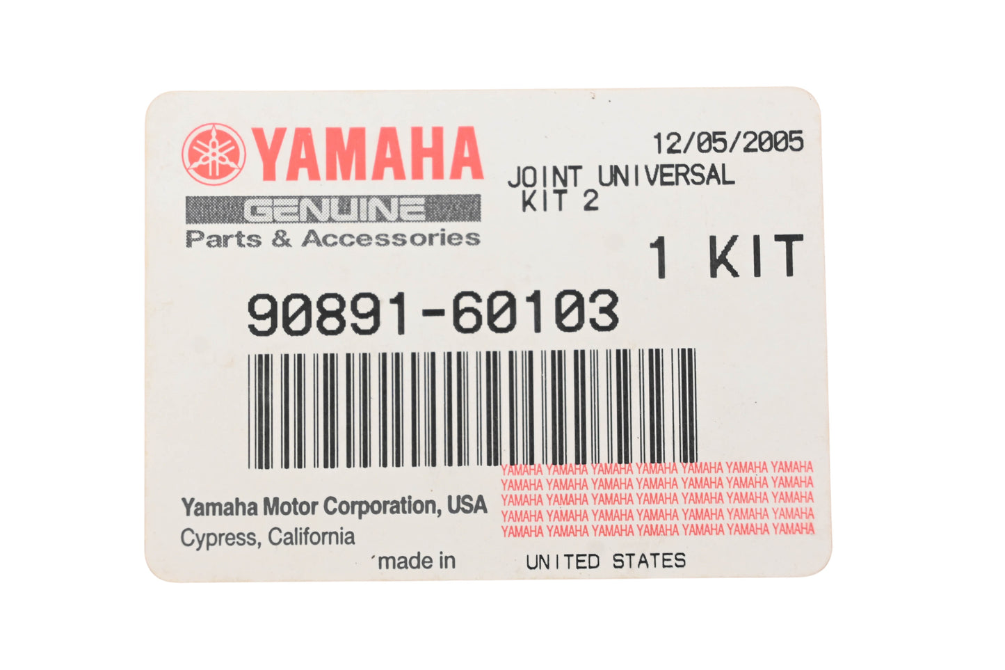 New OEM Yamaha 90891-60103-00-00, 90891-60103-00 Universal Joint Kit NOS