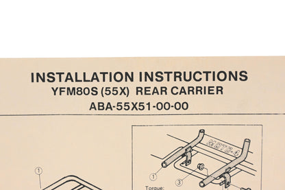 New OEM Yamaha ABA-55X51-00-00 Rear Carrier Kit NOS