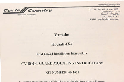 Cycle Country 60-5031 Yamaha Kodiak 4x4 CV Boot Guard Kit NOS