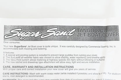 Sugar Sand 24471, LI-4+2TANGO-S 4+2 Tango Jet Boat Cover NOS