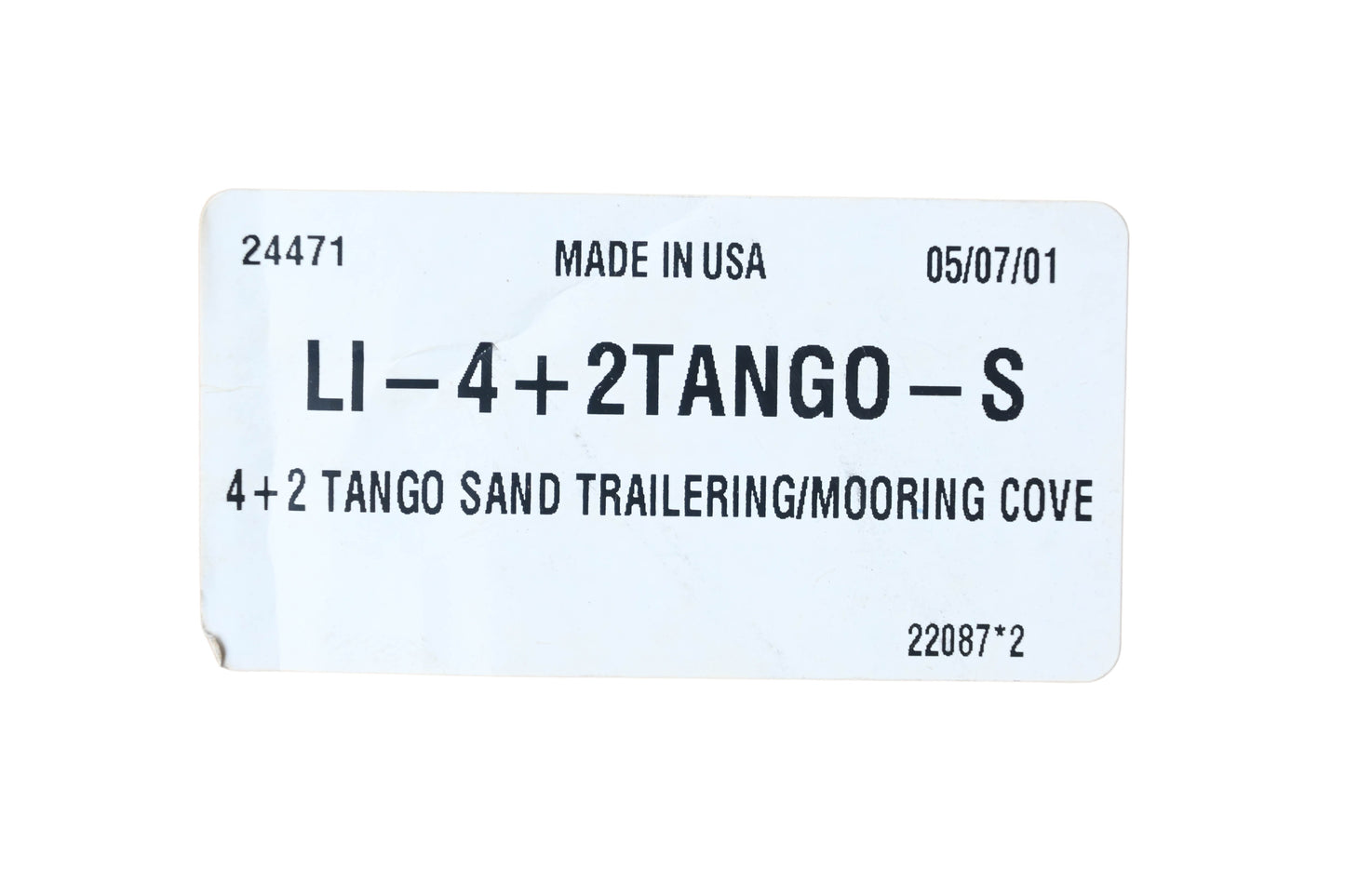 Sugar Sand 24471, LI-4+2TANGO-S 4+2 Tango Jet Boat Cover NOS