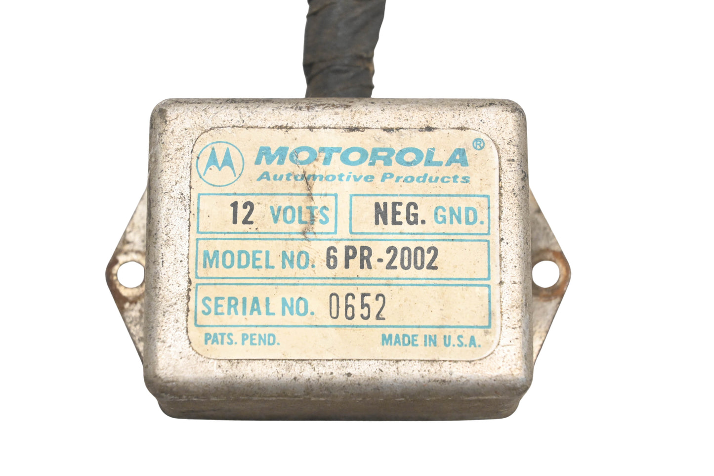 Motorola 6PR-2002 12v Rectifier Unit