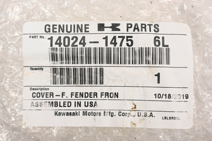 New OEM Kawasaki 14024-1475-6L Red Front Fender Cover NOS