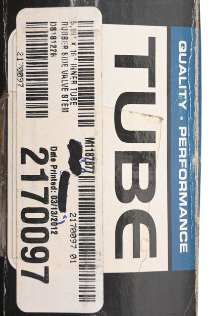 J&P Cycles DS181226, 2170097 5.00/5.10-16 Rubber Side Stem Tire Tube NOS