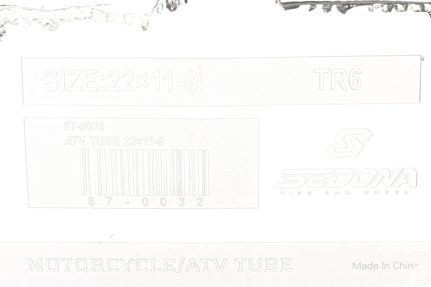 Sedona 87-0032 22x11-9 Tire Tube NOS