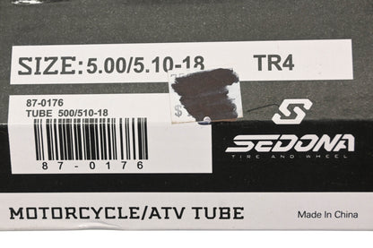 Sedona 87-0176 5.00/5.10-18 TR4 Tire Tube NOS