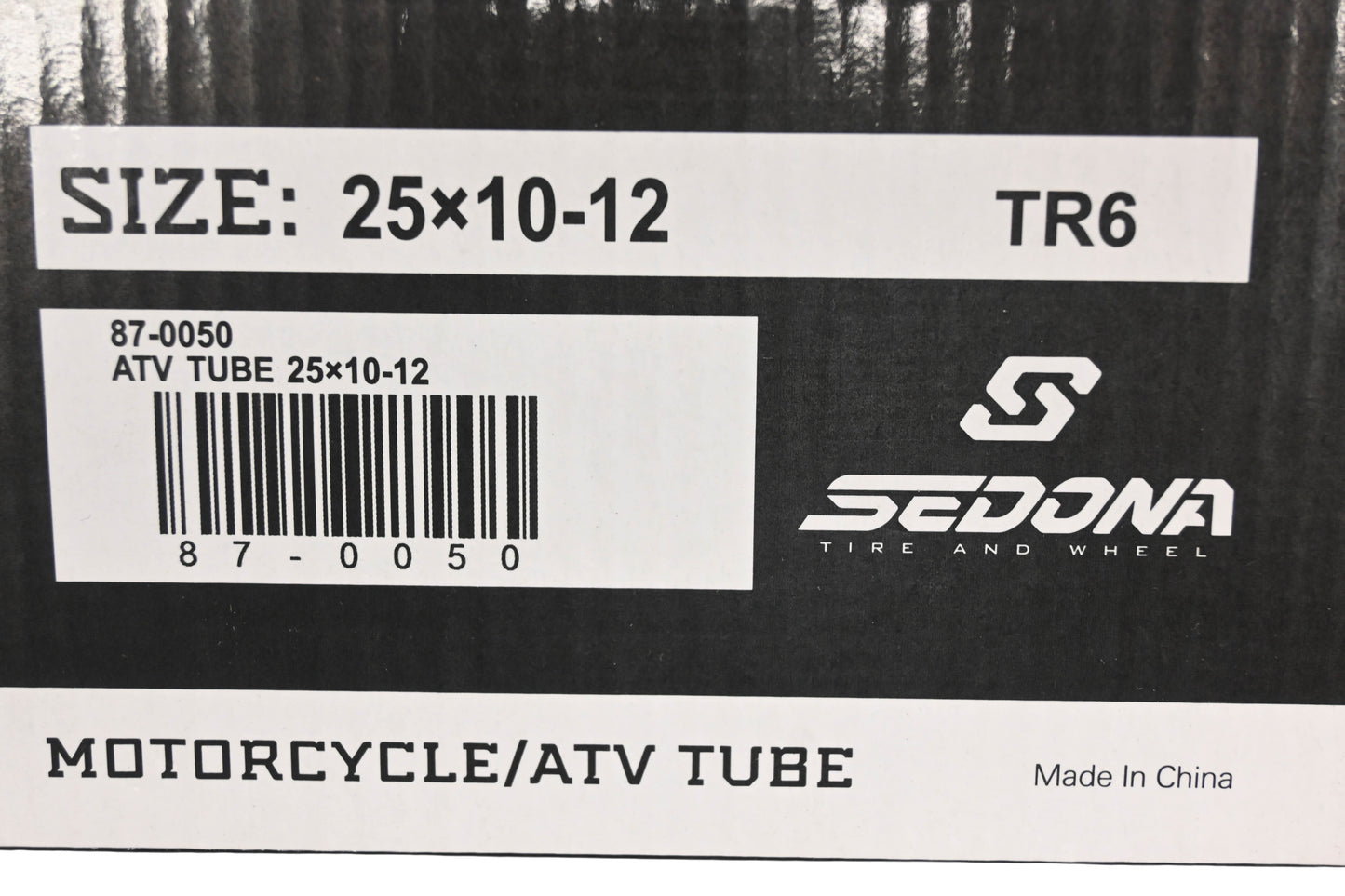 Sedona 87-0050 25x10-12 TR6 Tire Tube NOS