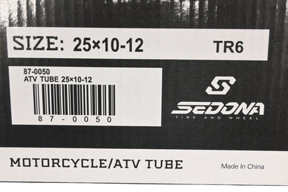 Sedona 87-0050 25x10-12 TR6 Tire Tube NOS