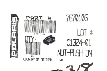 New OEM Polaris 7670106 Push On Nuts Qty 7 NOS