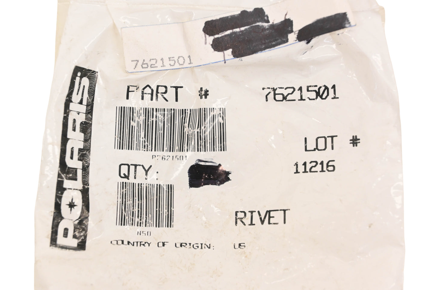 New OEM Polaris 7621501 Rivets Qty 2 NOS