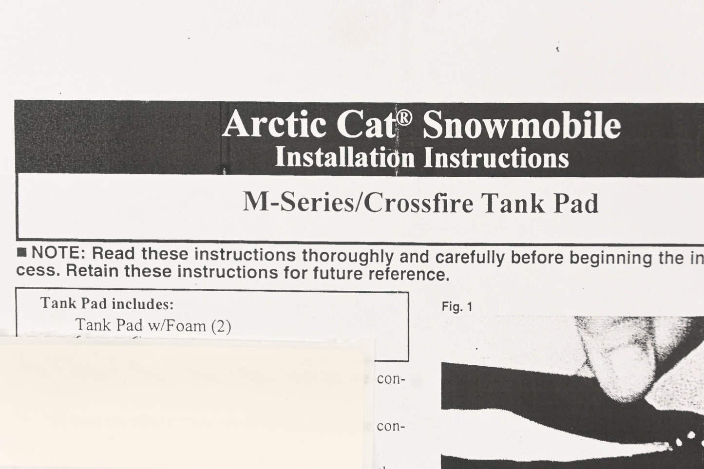 New OEM Arctic Cat ND005-13 Green M-Series/Crossfire Tank Pad Kit NOS