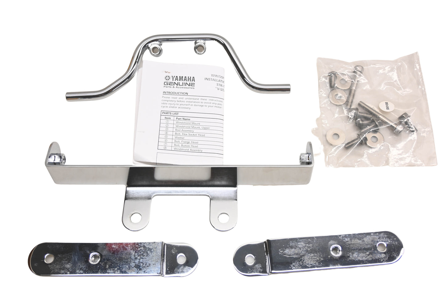 New OEM Yamaha STR-5KS03-40-02 V-Star Classic Windshield Mount Kit NOS