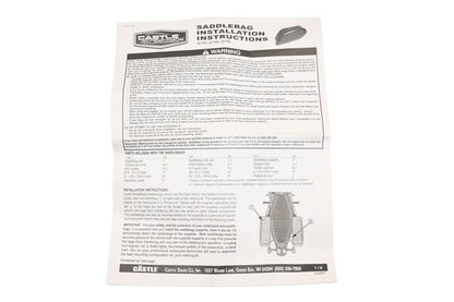 Castle 22-0101 Saddlebag Support Bracket Kit NOS