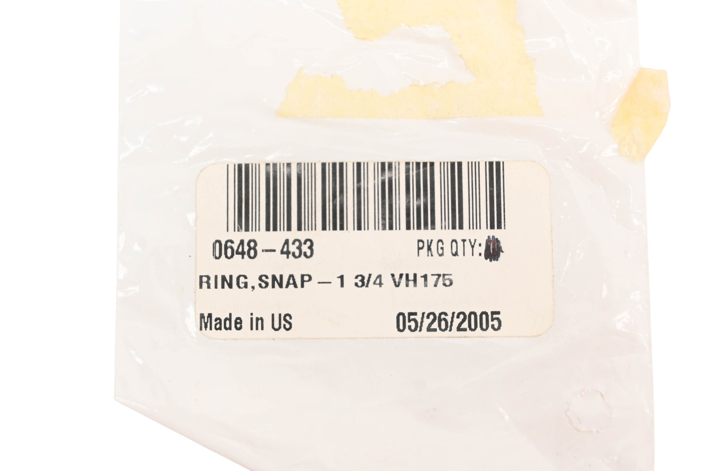 New OEM Arctic Cat 0648-433 Snap Rings Qty 2 NOS
