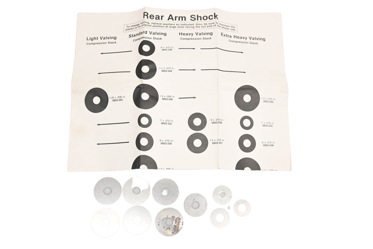 New OEM Arctic Cat 0636-878 Shock Valving Kit NOS