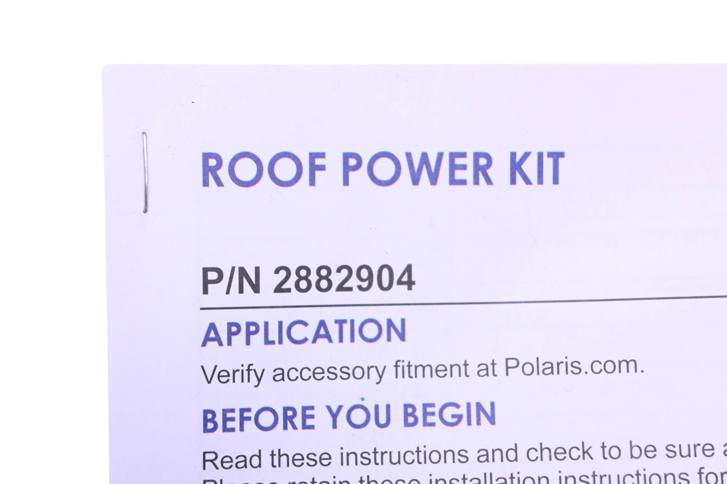 New OEM Polaris 2882904 Pulse Roof Power Busbar Assembly Kit NOS