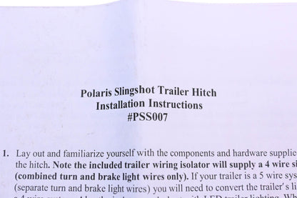 Rivco PSS007 Slingshot Trailer Hitch Assembly Kit NOS