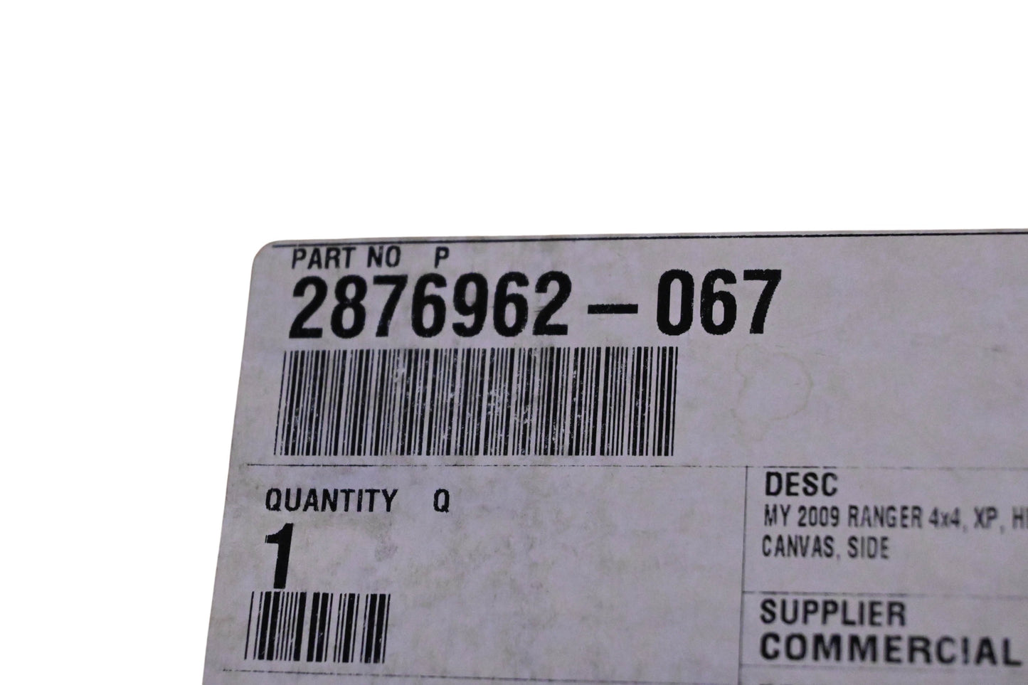 New OEM Polaris 2876962-067 Front Canvas Door Assembly Kit NOS