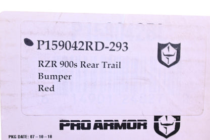 Pro Armor P159042RD-293 Red RZR 900s Rear Trail Bumper NOS