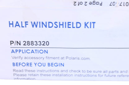 New OEM Polaris 2883320 Half Windshield NOS