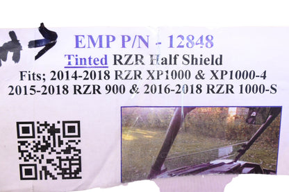 EMP 12848 Tinted Half Windshield w/ Fast Straps NOS