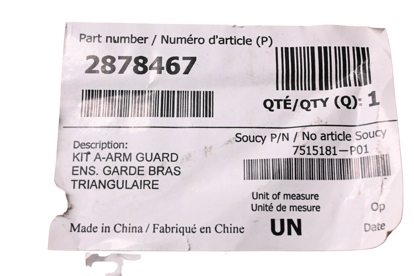 New OEM Polaris 2878467 Aluminum Front Arm Guard Assembly Kit NOS
