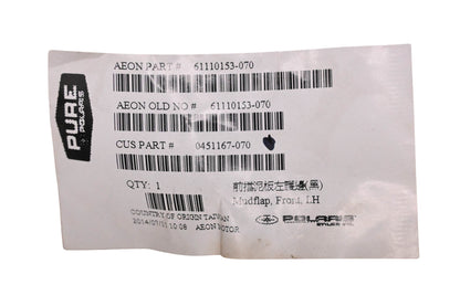 New OEM Polaris 0451167-070 Front Left Mudflap NOS