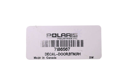New OEM Polaris 7186567 Right Door Decal NOS