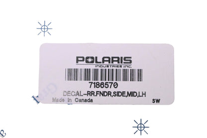 New OEM Polaris 7186570 Left Fender Decal NOS