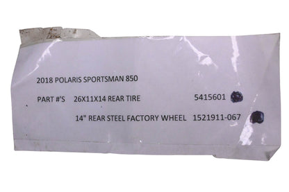New OEM Polaris 5415601 26x10-14 Rear Wheel Rim & Tire NOS