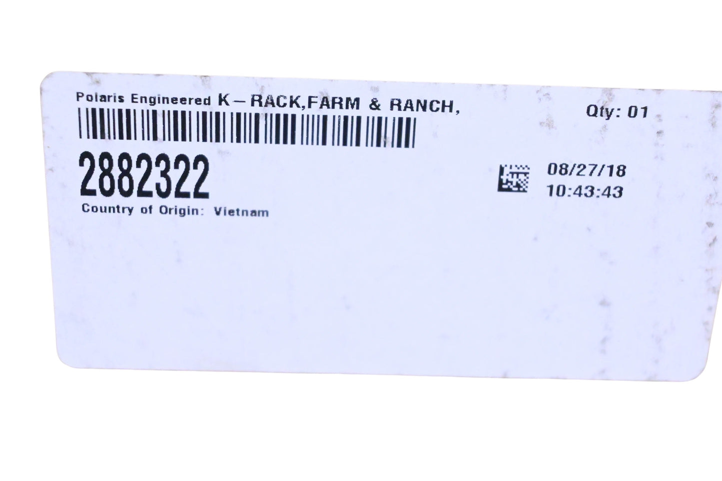 New OEM Polaris 2882322 Farm & Ranch Rear Rack NOS