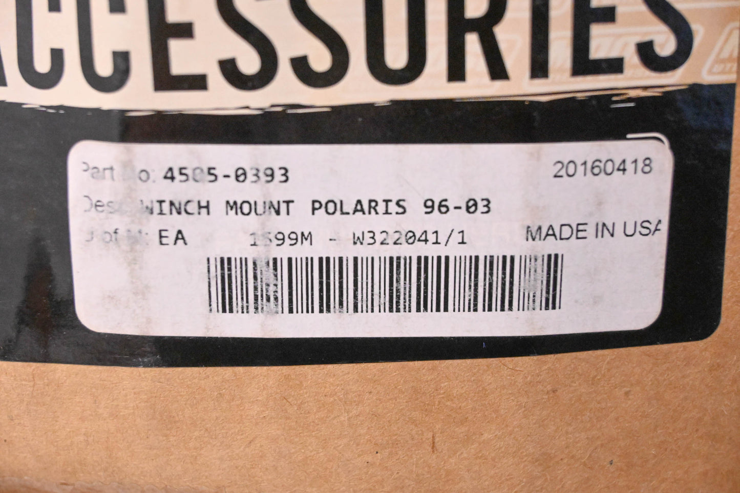 Moose Utilities 4505-0393 Winch Mount Assembly Kit NOS