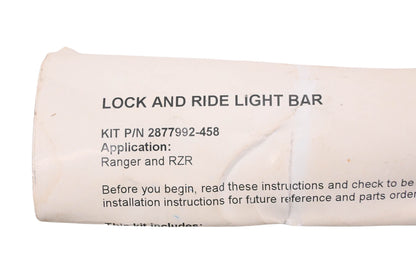 New OEM Polaris 2877992-458 Lock & Ride Light Bar Assembly NOS