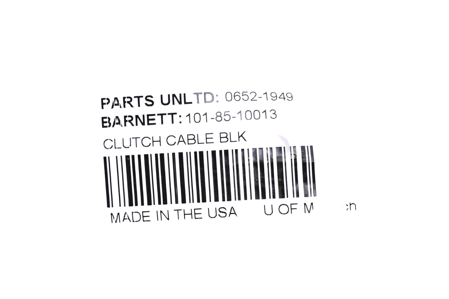 Barnett 0652-1949, 101-85-10013 Stainless Steel Clutch Cable Assembly NOS