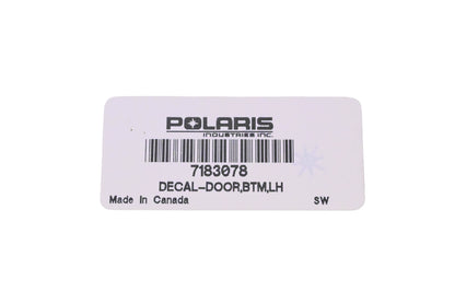 New OEM Polaris 7183078 Left Bottom Door Decal NOS