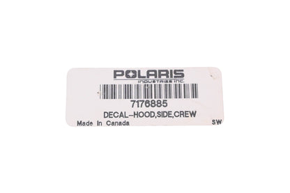 New OEM Polaris 7176885 Side Hood Decal NOS