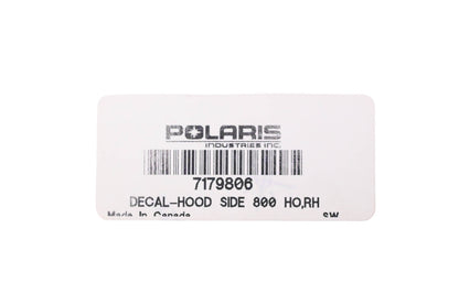 New OEM Polaris 7179806 Right Side 800 HO Hood Decal NOS