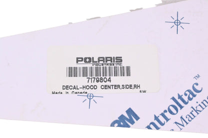New OEM Polaris 7179804 Right Side Hood Decal NOS