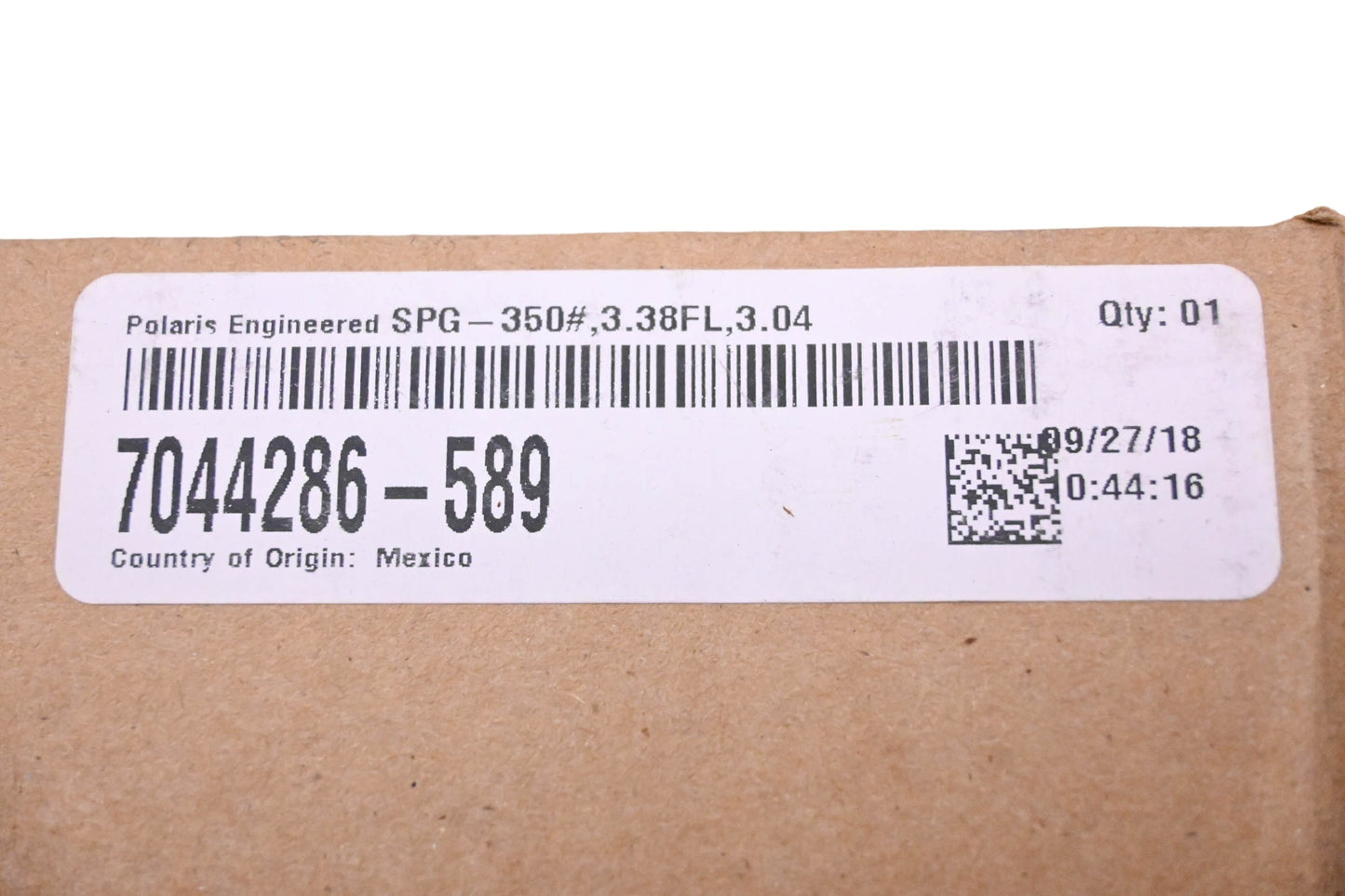 New OEM Polaris 7044286-589 3.38 FL Orange Spring NOS