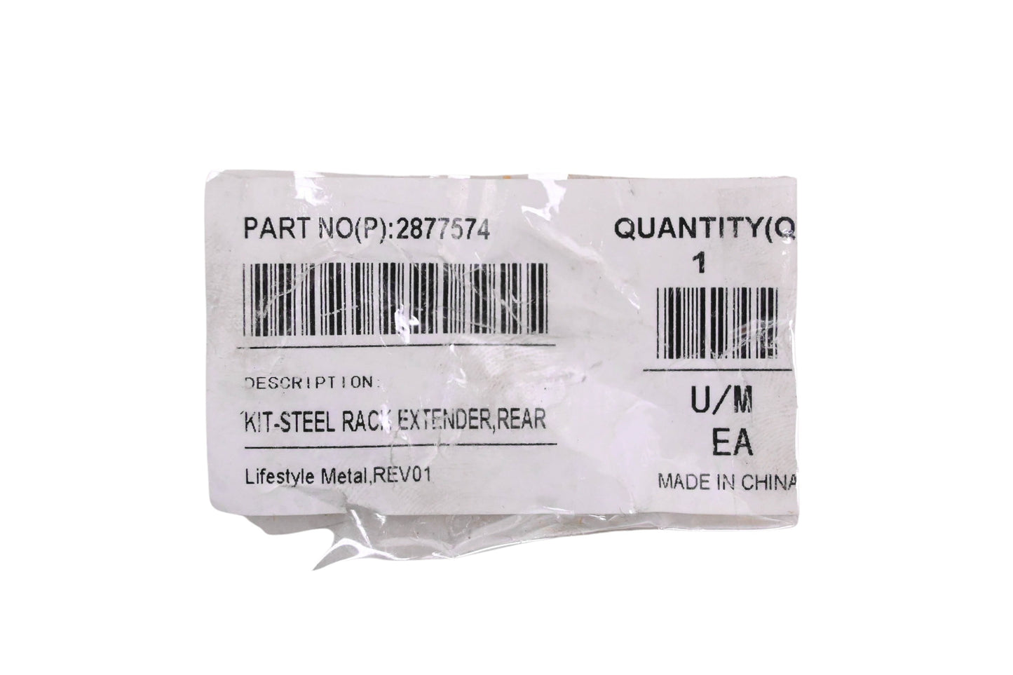 New OEM Polaris 2877574 Rear Steel Back Extender Kit NOS