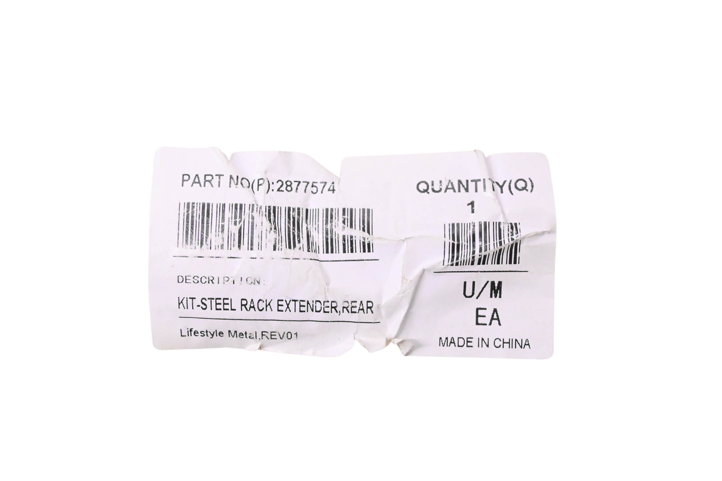 New OEM Polaris 2877574 Rear Steel Back Extender Kit NOS