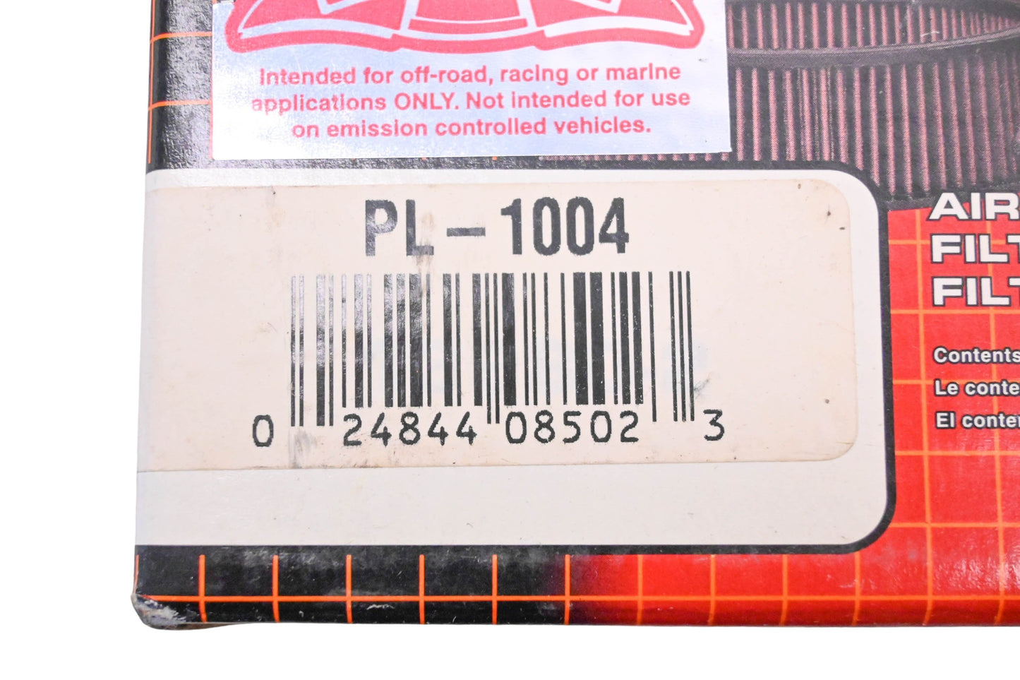 K&N PL-1004 High-Flow Air Filter Assembly NOS