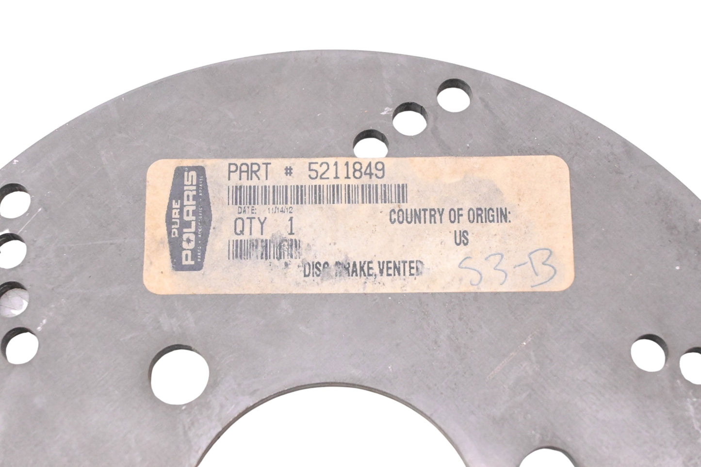 New OEM Polaris 5211849 Vented Rear Brake Disc NOS