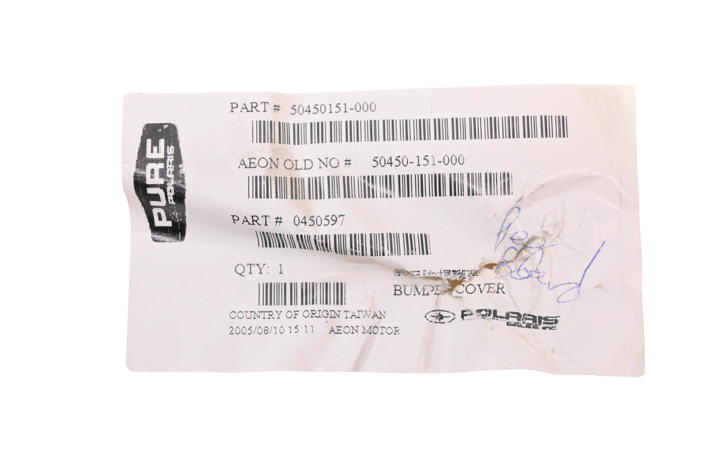 New OEM Polaris 0450597, 50450151-000 Bumper Cover NOS