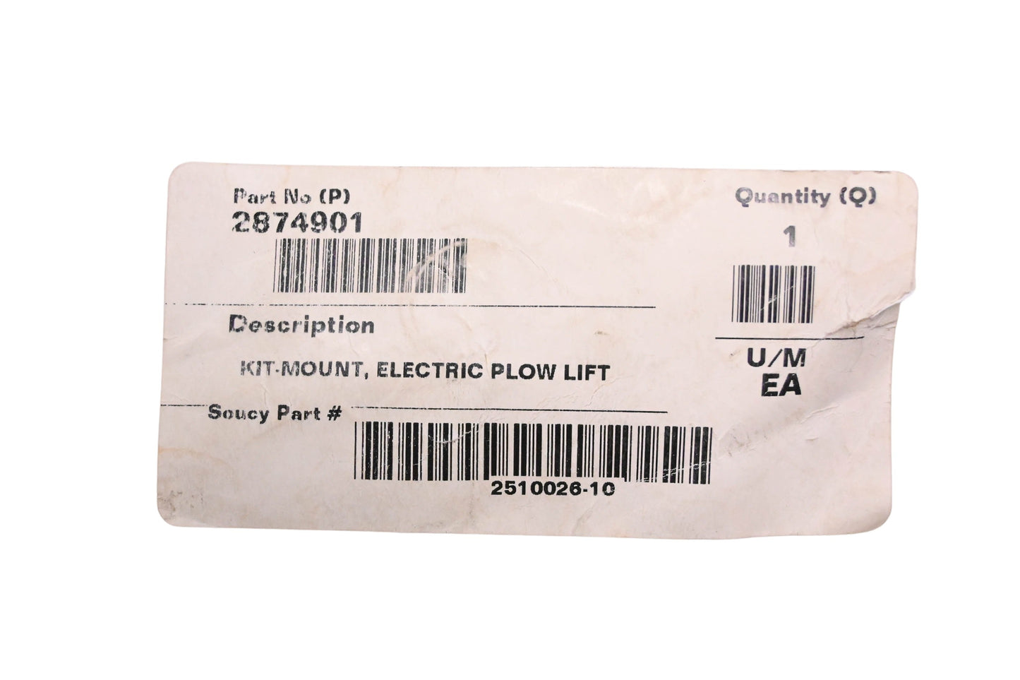 New OEM Polaris 2874901 Glacier Plow Mount Assembly Kit NOS