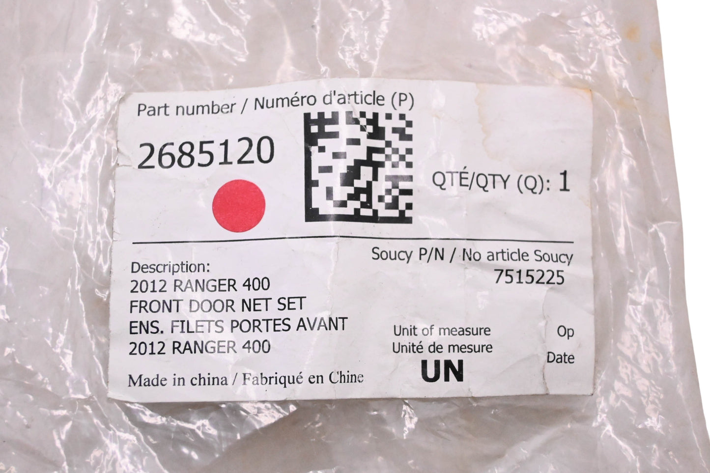 New OEM Polaris 2685120 Side Net Assembly Kit NOS