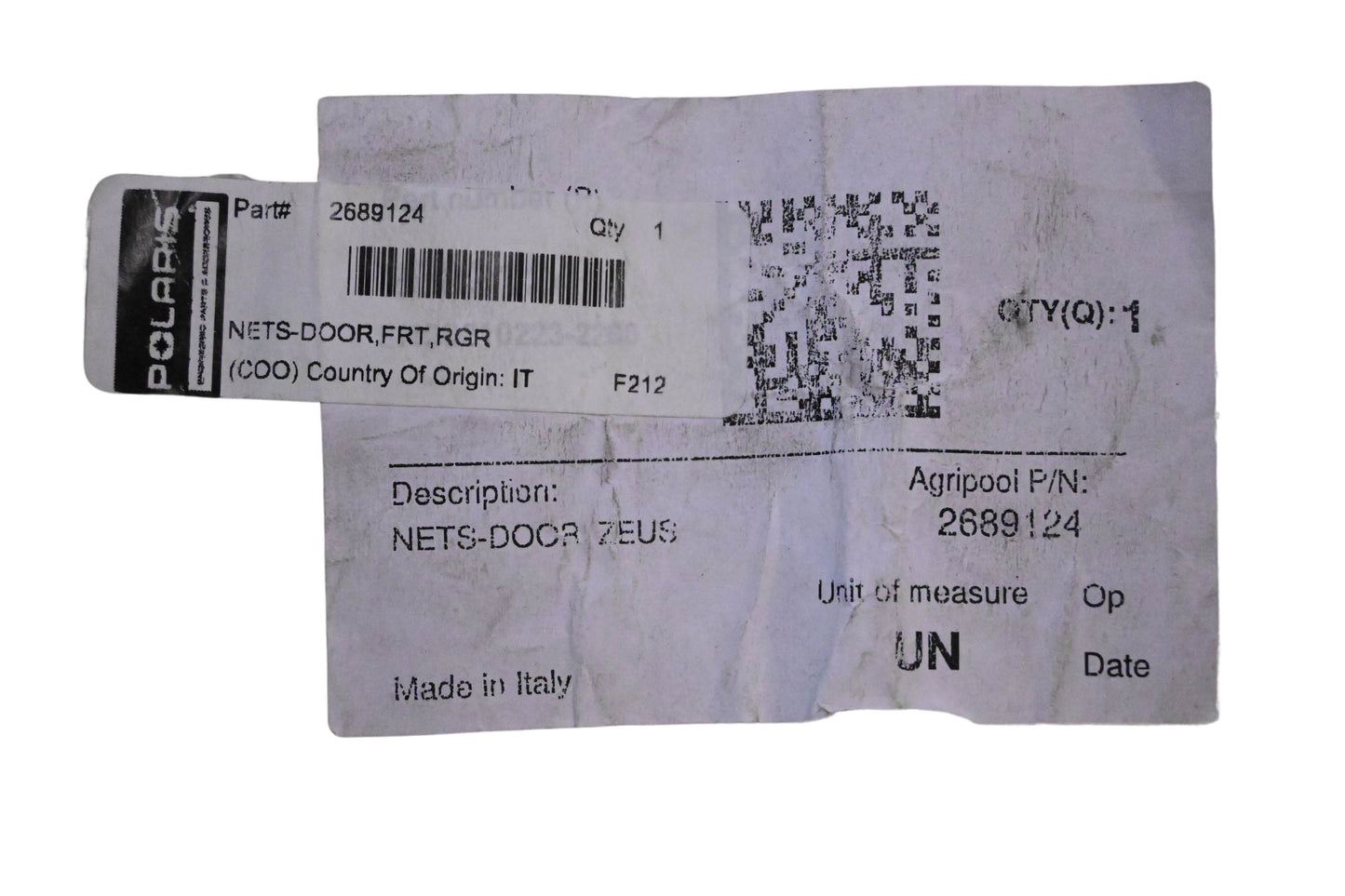 New OEM Polaris 2689124 Front Door Net Assembly Kit NOS