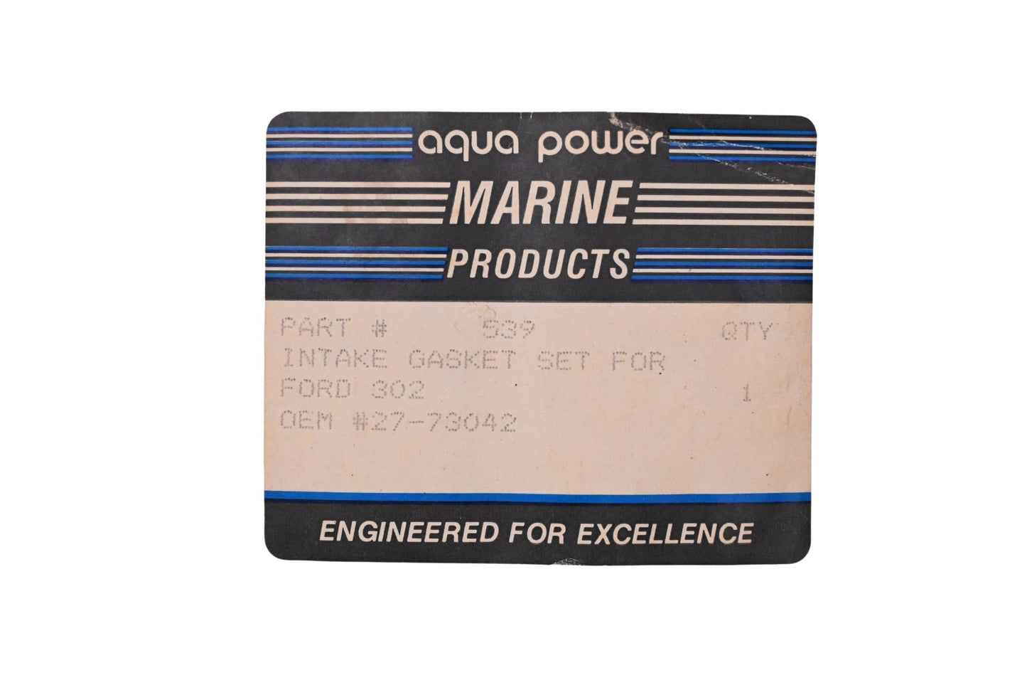 Aqua Power AP 539, 27-73042 Intake Manifold Gasket Kit NOS